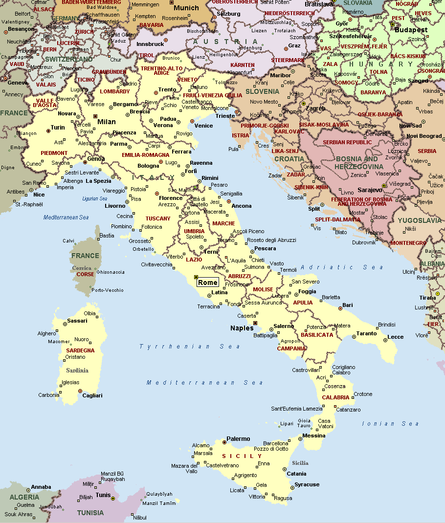 Ravenna karte